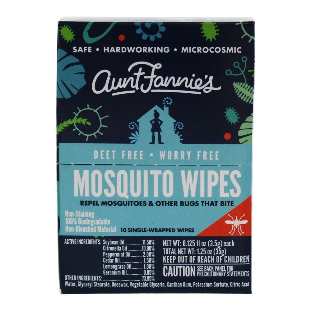 Toalhetes de mosquito - 10 Limpe (s) Aunt Fannie's