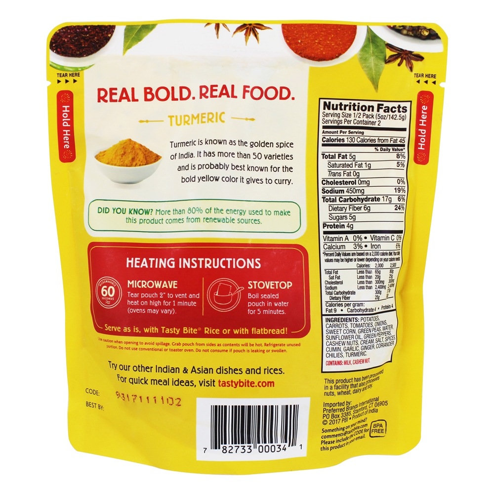 Vegetal Indiano Tikka Masala - 10 oz. Tasty Bite - Imagem 2