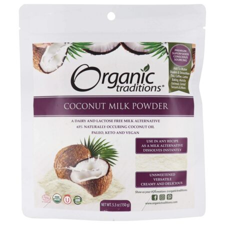 Comprar leite de coco em pó - 5. 3 oz. Organic traditions preço no brasil alimentos & lanches leite de coco suplemento importado loja 1 online promoção - 16 de agosto de 2022