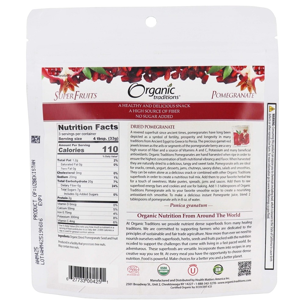 Romã Seca - 3.5 oz. Organic Traditions - Imagem 2