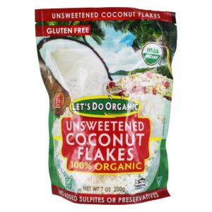 Comprar flocos de coco 100 % orgânico sem açúcar - 7 oz. Let's do... Organic preço no brasil alimentos & lanches assados suplemento importado loja 65 online promoção -