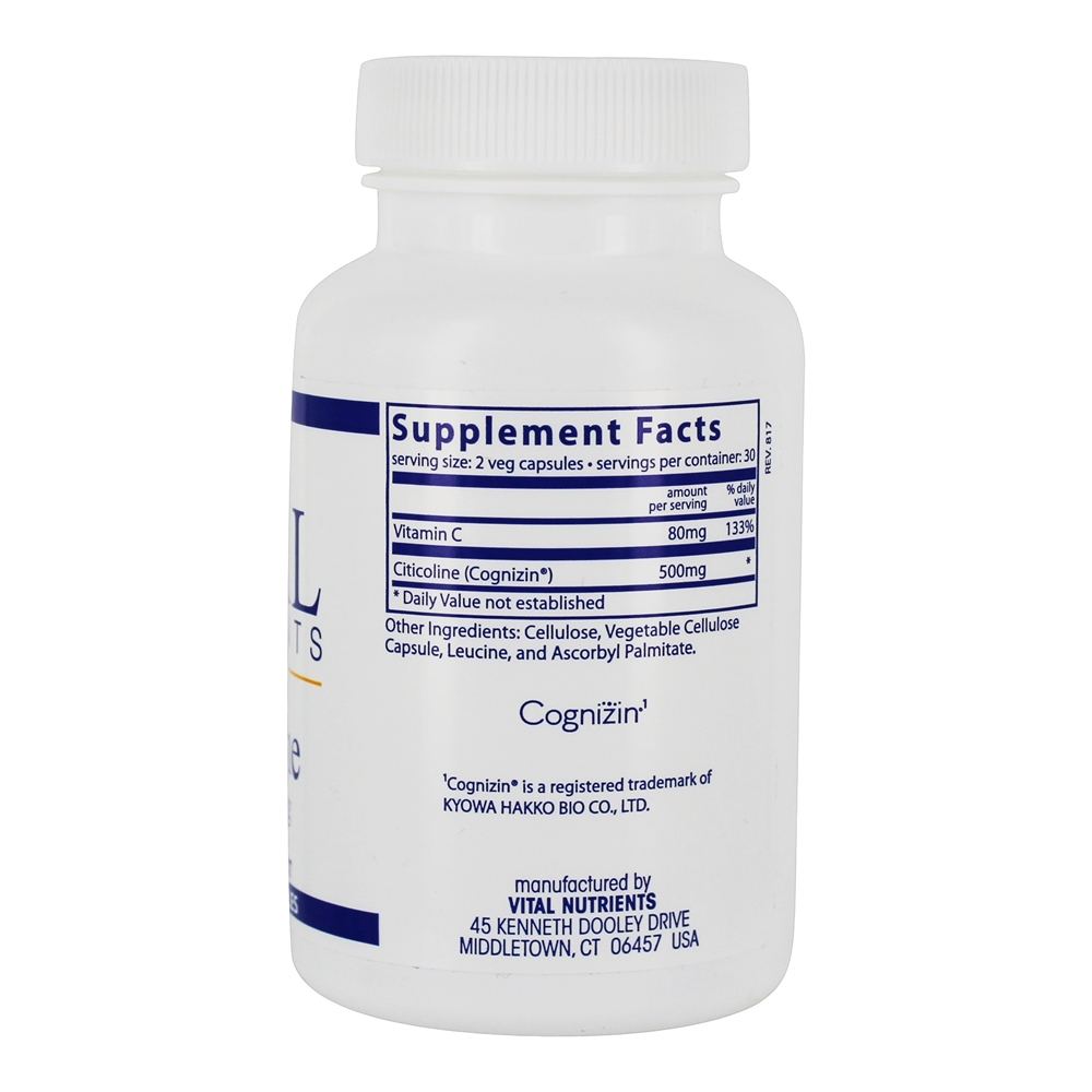 Citicoline Cognizin 250 mg. - Cápsulas vegetarianas 60 Vital Nutrients - Imagem 2