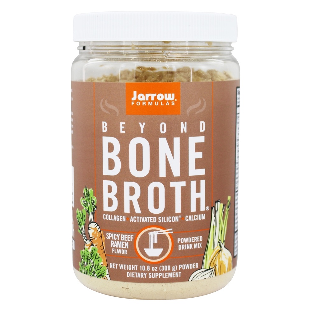 Além de caldo de osso em pó Mistura de bebidas Picantes de carne picante - 10.8 oz. Jarrow Formulas