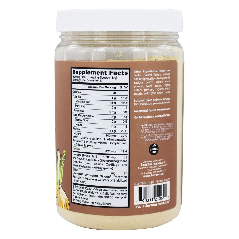 Além de caldo de osso em pó Mistura de bebidas Picantes de carne picante - 10.8 oz. Jarrow Formulas - Imagem 2