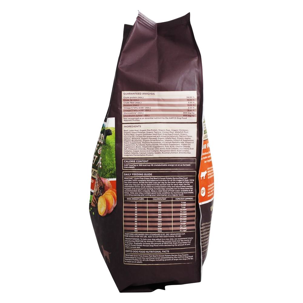Primitivo Grão Livre Secar Cão Comida Grama-Alimentado Carne e Doce Batata Receita com Cru Mordidas - 4 lbs. Castor & Pollux - Imagem 2