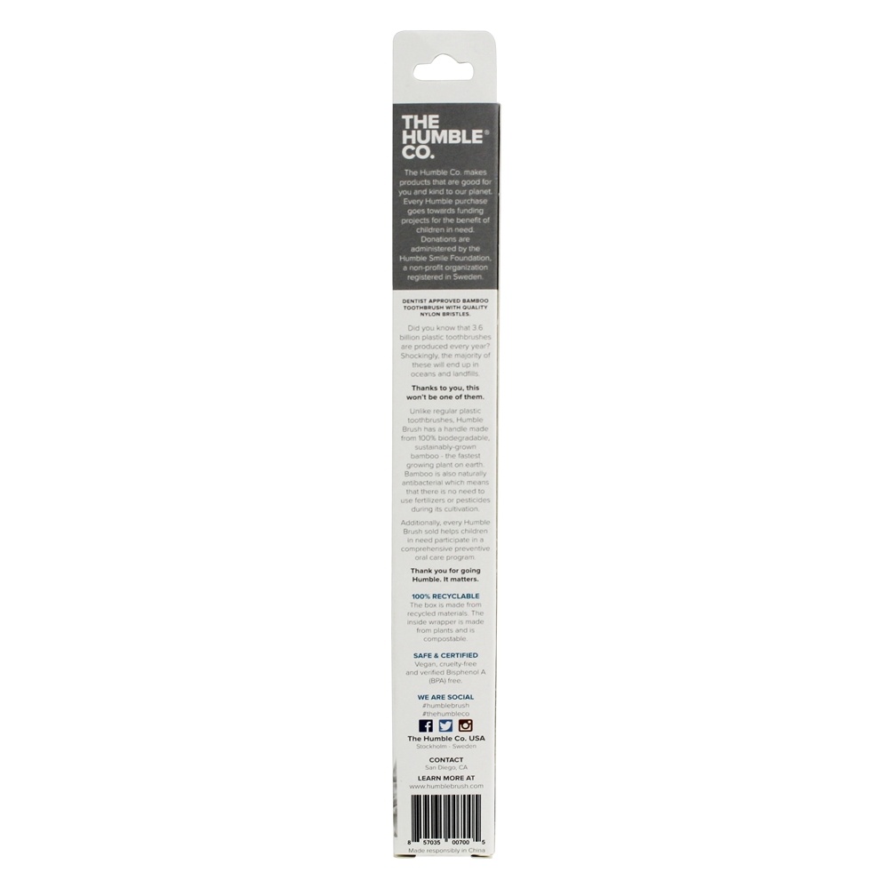 Escova de dentes suave para adultos Humble Bamboo White The Humble Co. - Imagem 3