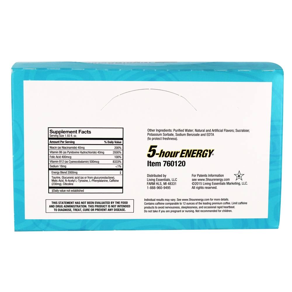 Framboesa Azul com Energia Extra Forte - 12 Frasco (s) 5-Hour Energy - Imagem 2