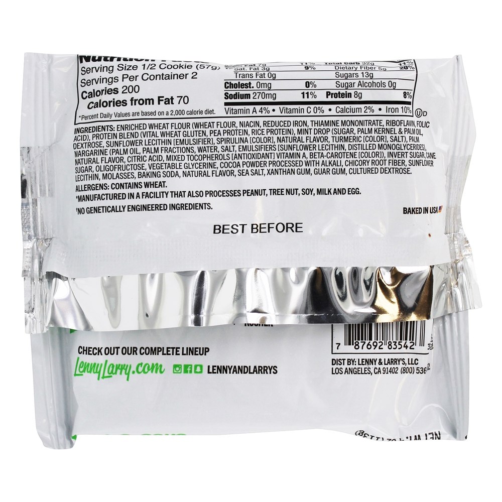 A caixa de biscoito completa Choc-O-Mint - 12 Cookies Lenny & Larry's - Imagem 2