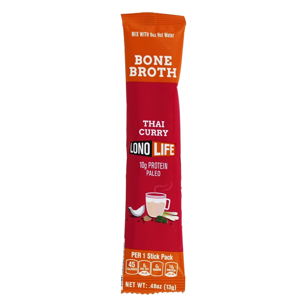 Tudo Natural Paleo Beef osso caldo de carne em pó Thai Curry - 10 Pacote (s) de Bastão LonoLife - Imagem 3