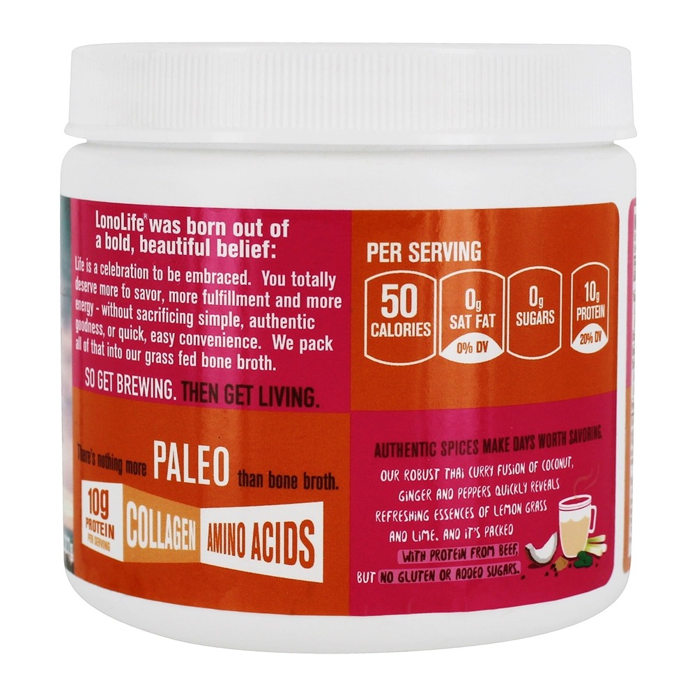 Grama Fed Paleo carne osso caldo de carne em pó Thai Spice - 8 oz. LonoLife - Imagem 4