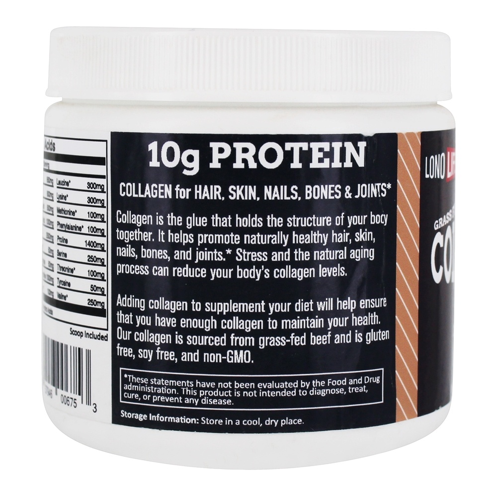 Mocha de Pó de Colágeno em Colágeno Alimentado com Grama - 8 oz. LonoLife - Imagem 3