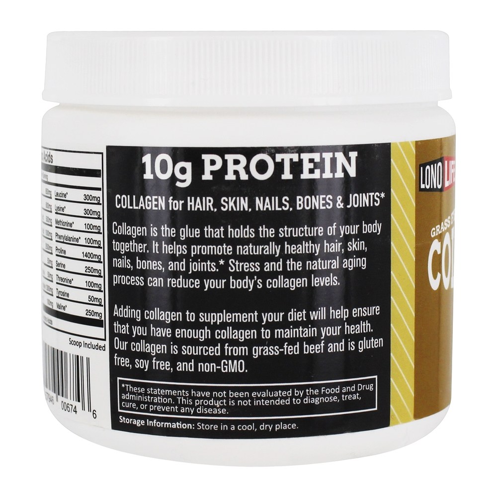 Baunilha do pó dos Peptides do colagénio de Grass Fed - 8 oz. LonoLife - Imagem 3