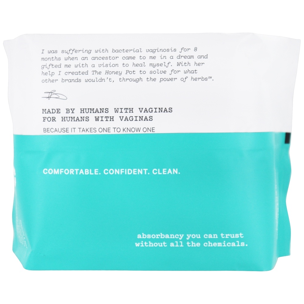 Almofadas Menstruais Herbal-Infused com Asas Super - 16 Almofadas The Honey Pot Company - Imagem 3