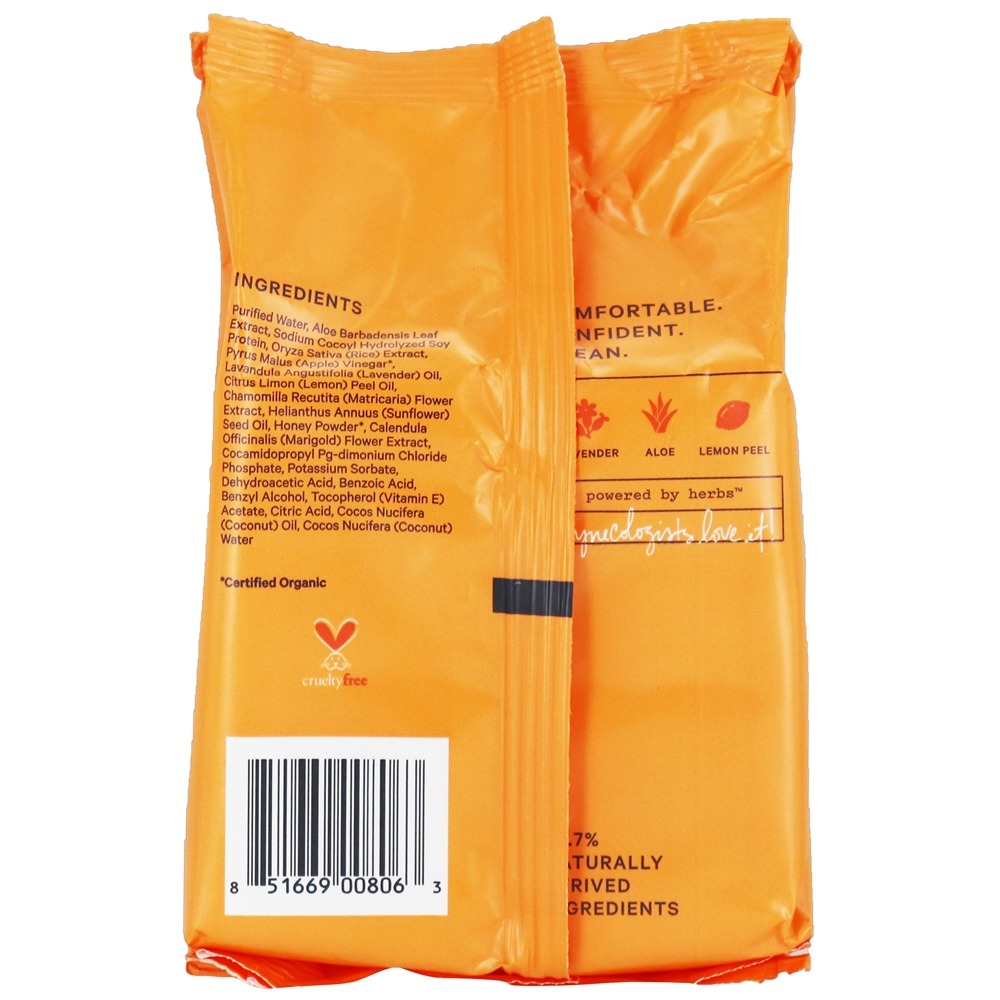 Toalhetes normais para peças íntimas + corpo + rosto - 30 Limpe (s) The Honey Pot Company - Imagem 2