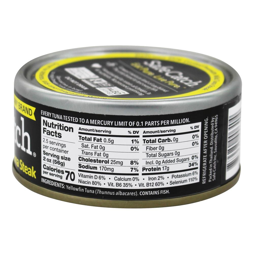 Bife de Atum Ahi Selvagem Cozido Lento Premium Sólido - 5 oz. Safe Catch - Imagem 2