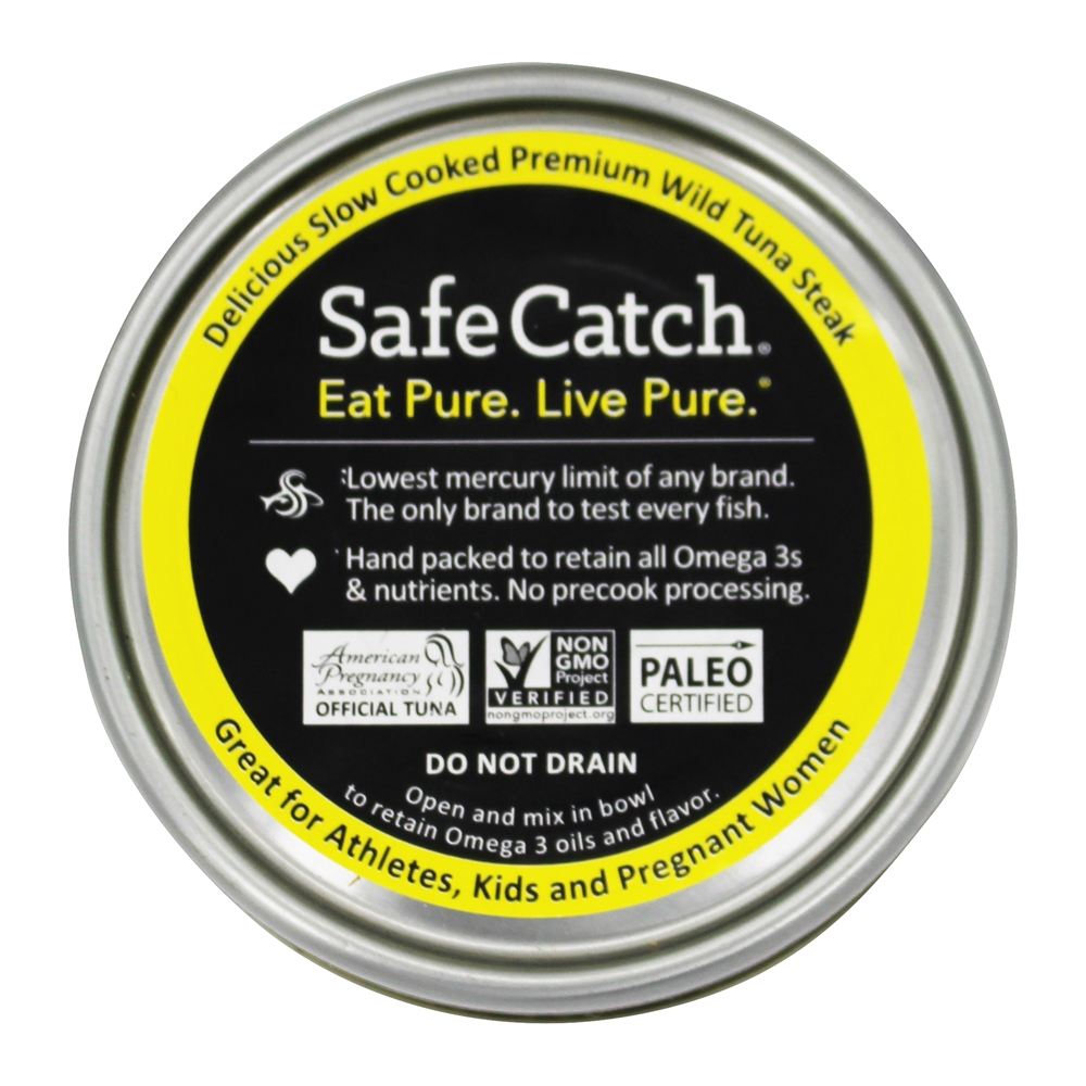Bife de Atum Ahi Selvagem Cozido Lento Premium Sólido - 5 oz. Safe Catch - Imagem 4