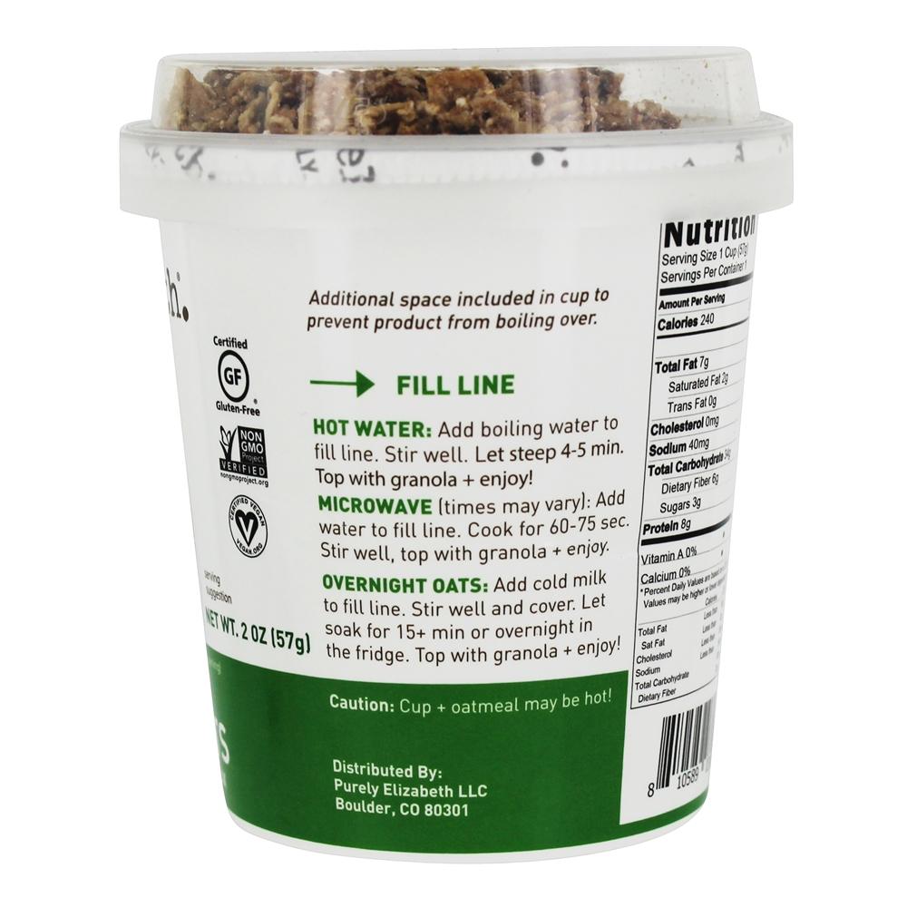 Sem glúten Aveia Superfood Maçã Cinnamon Pecan - 2 oz. Purely Elizabeth - Imagem 4