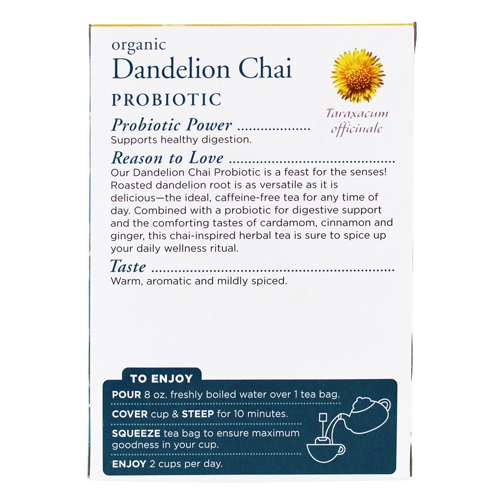 Chá Dente-de-Leão Chai Probiótico Orgânico - 16 Saquinhos de Chá Traditional Medicinals - Imagem 3