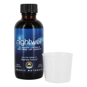 Nightwell Imune De bem-estar & Repousante Dormir Fórmula com Melatonina - 2 fl. oz. Source Naturals