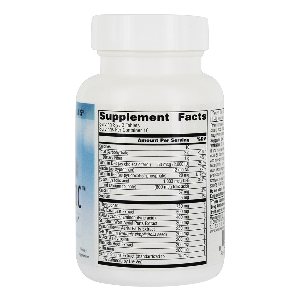 Sereno Ciência Otimista Harmonioso Humor Fórmula - 30 Tablets Source Naturals - Imagem 2