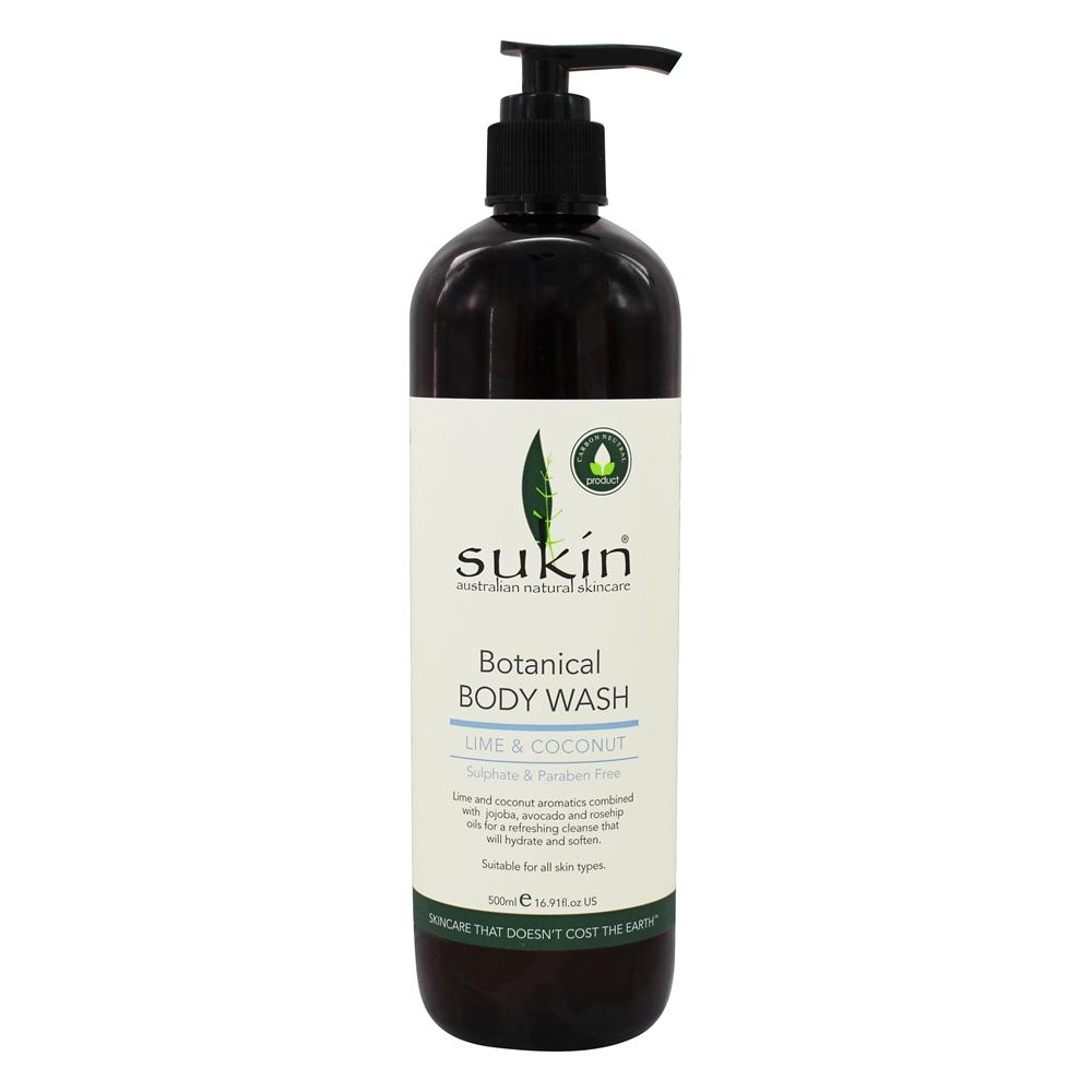 Lavagem de corpo botânico Cal e coco - 16.9 fl. oz. Sukin