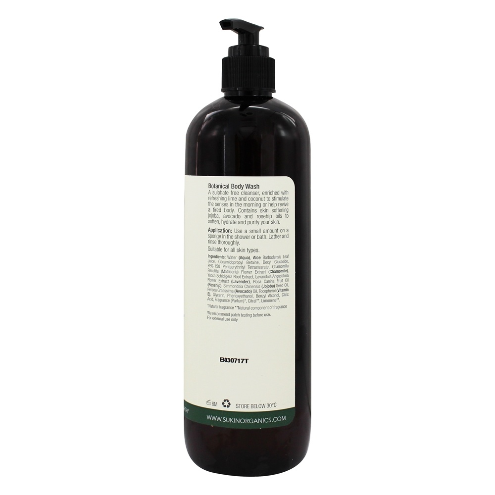 Lavagem de corpo botânico Cal e coco - 16.9 fl. oz. Sukin - Imagem 2