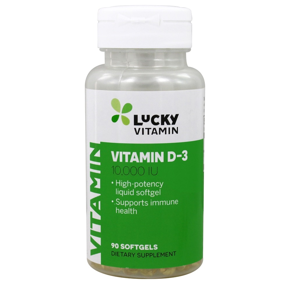 Vitamina D3 10000 UI - 90 Softgels LuckyVitamin