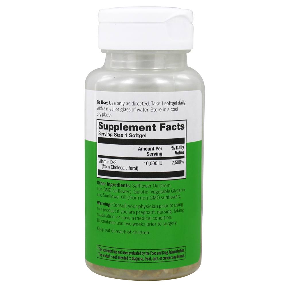 Vitamina D3 10000 UI - 90 Softgels LuckyVitamin - Imagem 2