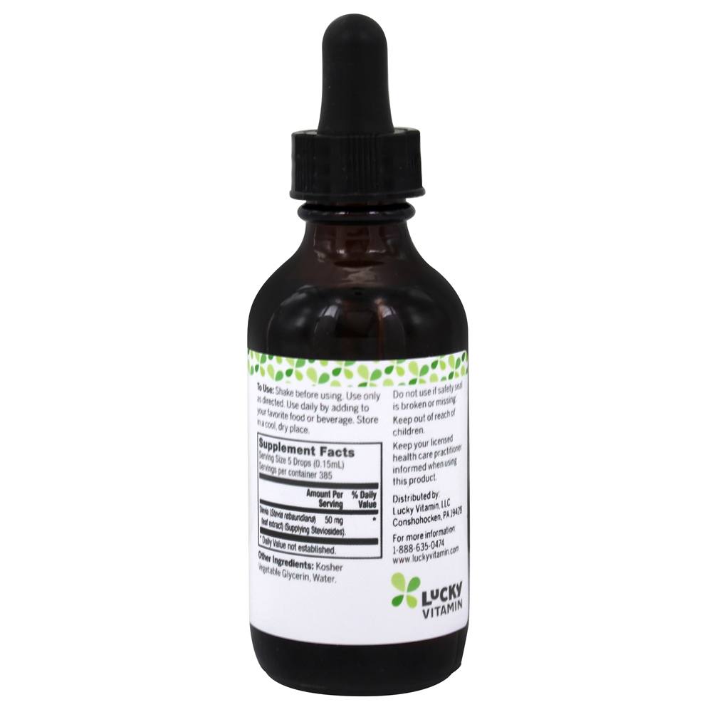 Extrato líquido de estévia sem álcool sem sabor - 2 fl. oz. LuckyEats - Imagem 2