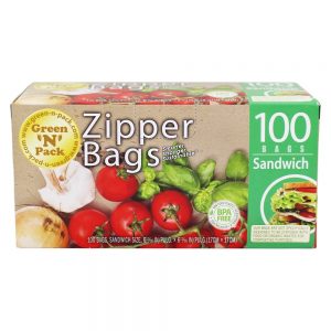 Comprar sacos do sanduíche do zíper - 100 malas green 'n' pack eco friendly bags preço no brasil produtos naturais para o lar sacos de armazenamento de alimentos suplemento importado loja 269 online promoção -