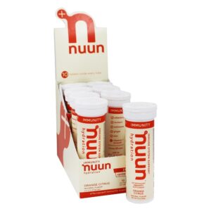Hidratação Efervescente Sistema Imunológico Suporte Caixa Laranja Citrus - Pacote 8 Nuun
