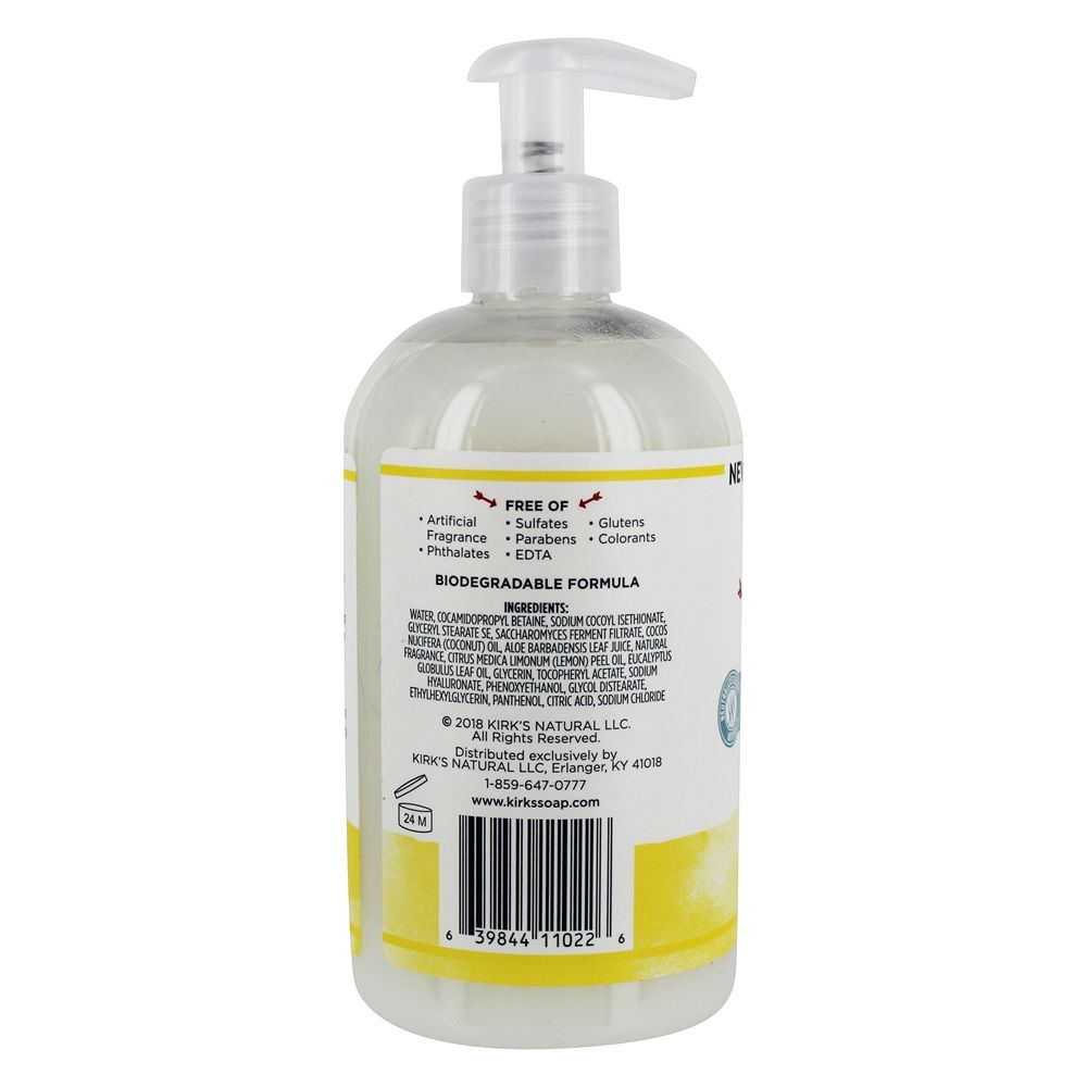 Odor Neutralizador de Sabonete Líquido Hidratante para Mãos Limão e Eucalipto - 12 fl. oz. Kirk's Natural - Imagem 2