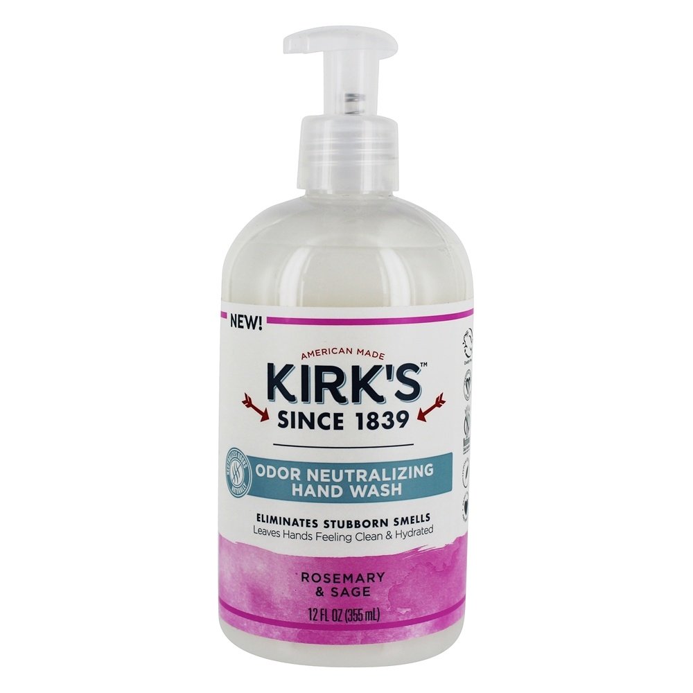 Odor Neutralizante Sabonete Líquido Hidratante Alecrim e Salva - 12 fl. oz. Kirk's Natural