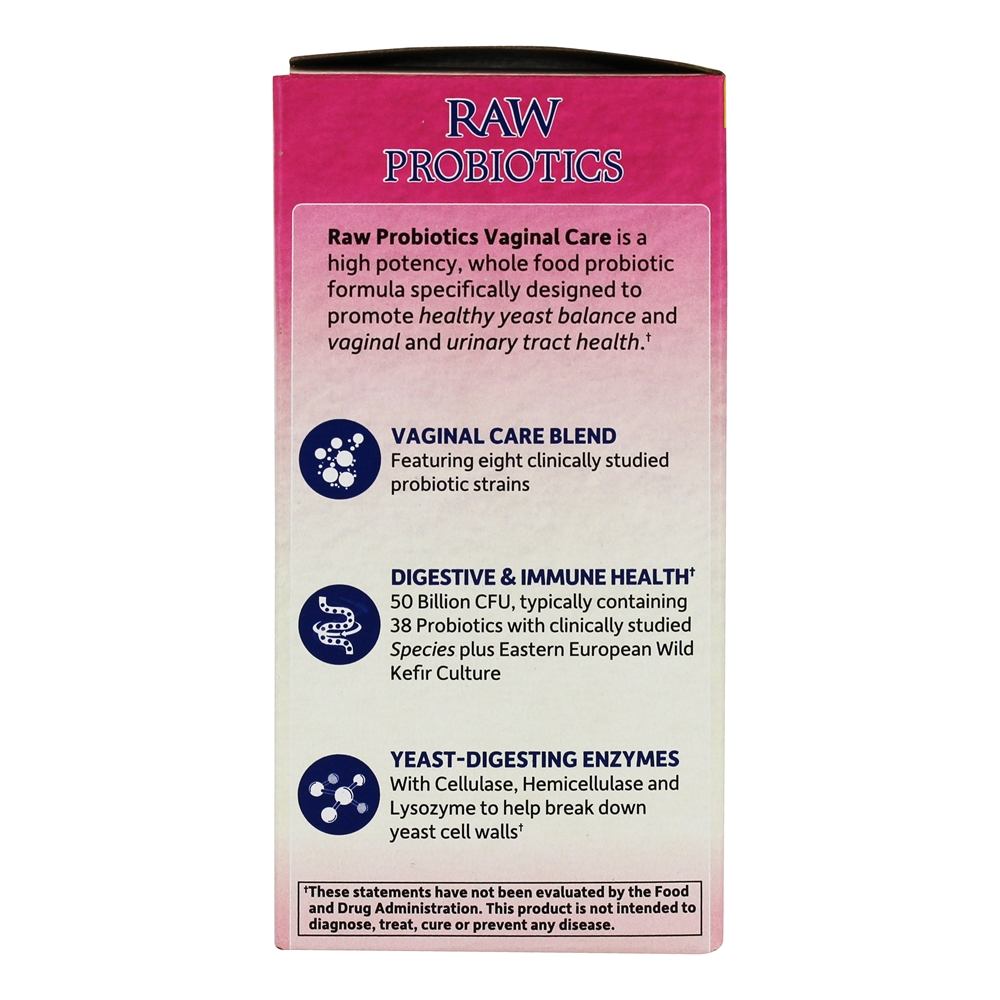 Raw Probiotics Cuidado Vaginal 50 Bilhões de UFC - Cápsulas vegetarianas 30 Garden of Life - Imagem 5