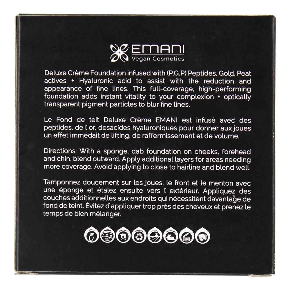 Vegan Deluxe Creme Foundation Light - 0.42 oz. Emani - Imagem 4