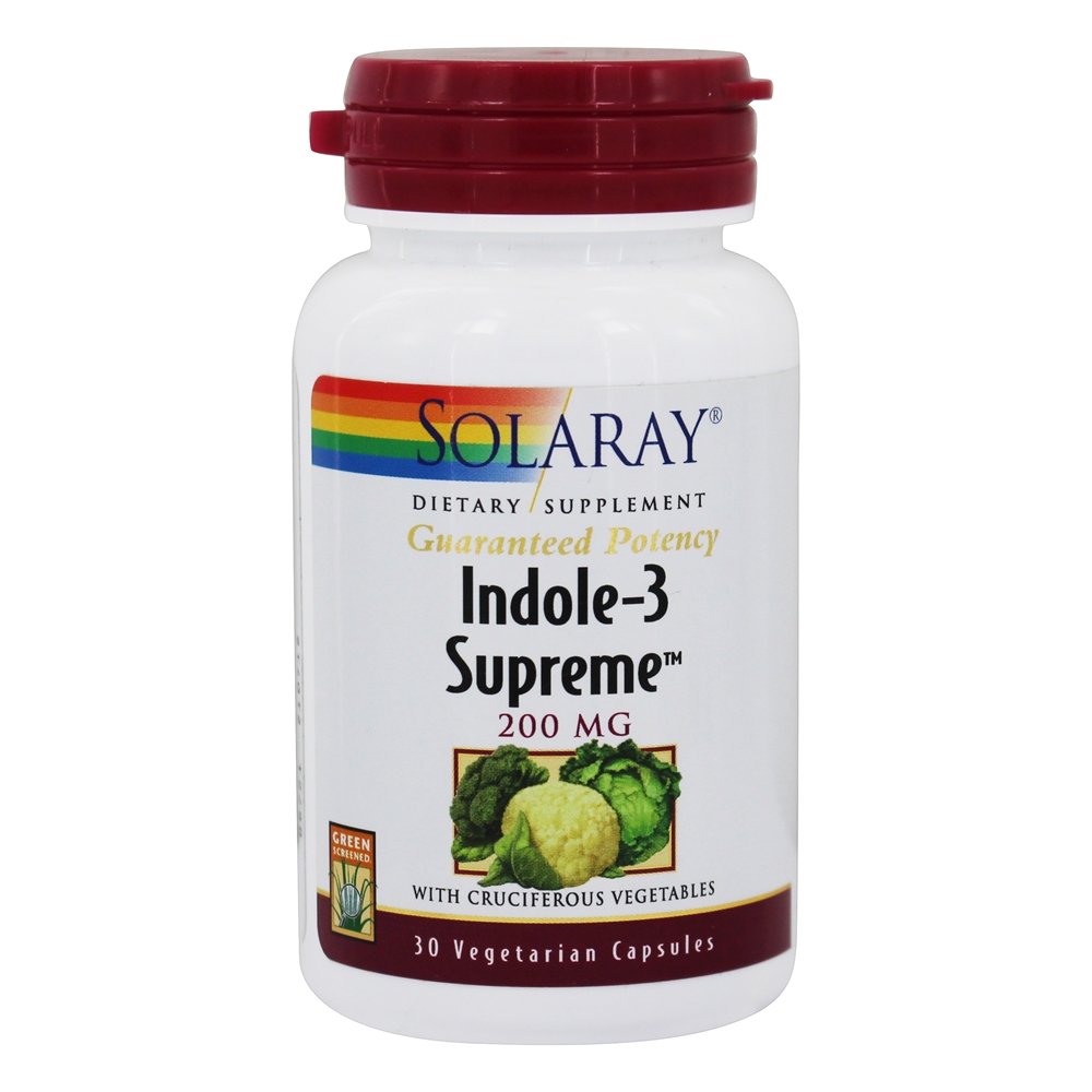 Indole-3 Supreme Guaranteed Potency 200 mg. - Cápsulas vegetarianas 30 Solaray