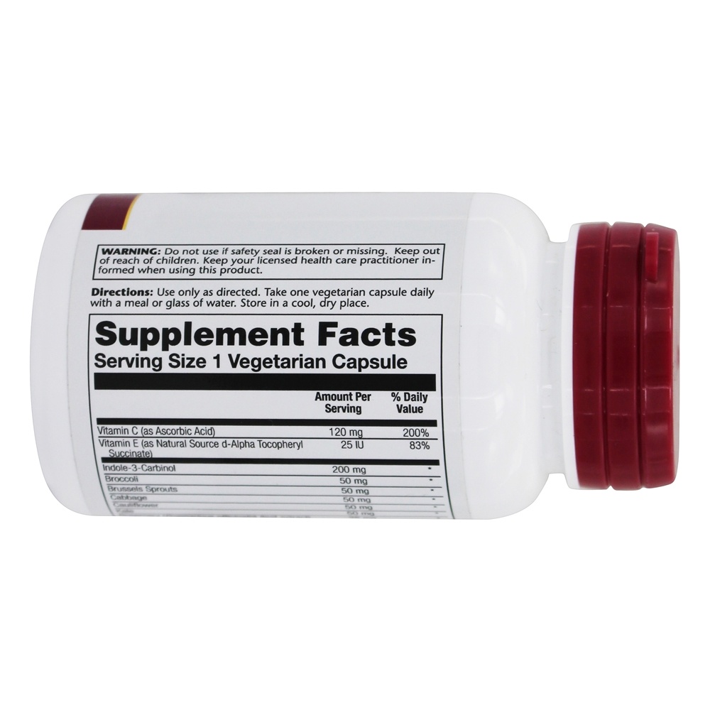 Indole-3 Supreme Guaranteed Potency 200 mg. - Cápsulas vegetarianas 30 Solaray - Imagem 2