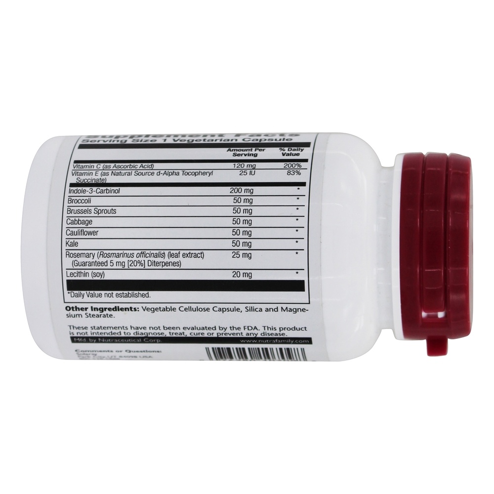 Indole-3 Supreme Guaranteed Potency 200 mg. - Cápsulas vegetarianas 30 Solaray - Imagem 3