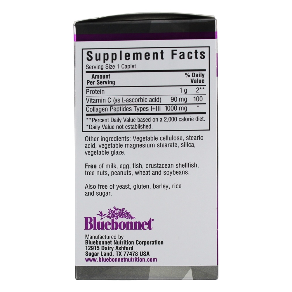 Belo Aliado Colágeno Tipo I + II 1000 mg. - 90 Cápsulas Bluebonnet Nutrition - Imagem 3