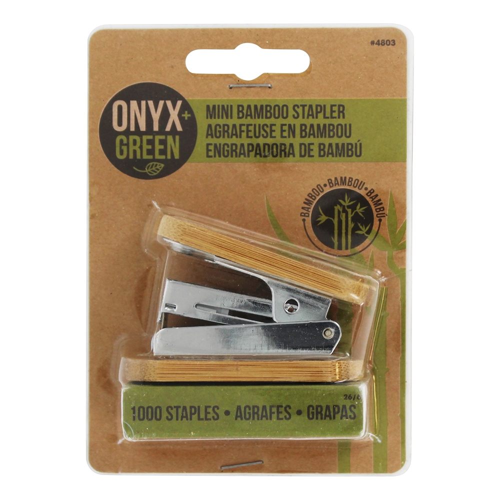 Mini grampeador de bambu Onyx + Green