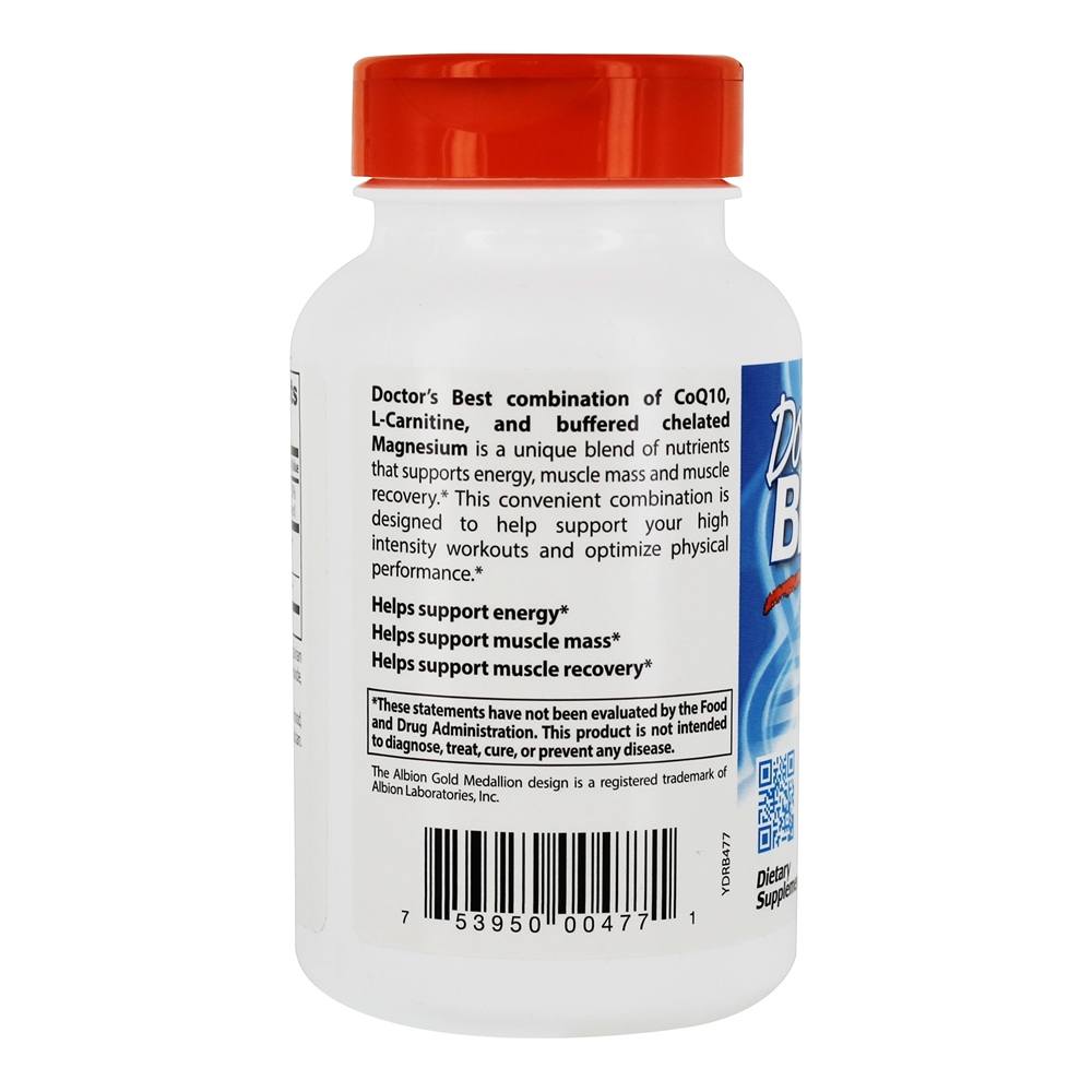 CoQ10 L-Carnitine Magnésio Energia e Suporte Muscular - 90 Cápsula (s) vegetal (s) Doctor's Best - Imagem 3