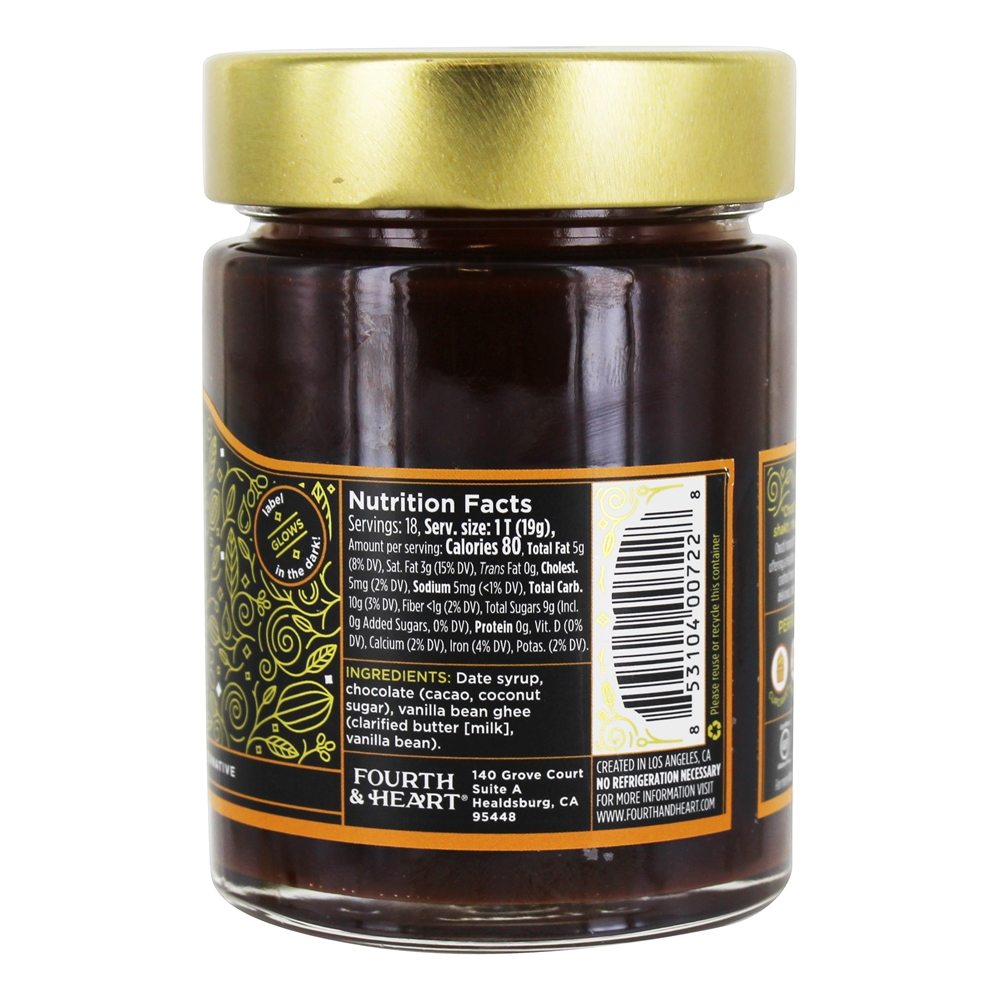 Sem glúten Chocti Chocolate Ghee Spread Original - 12 oz. 4th & Heart - Imagem 2