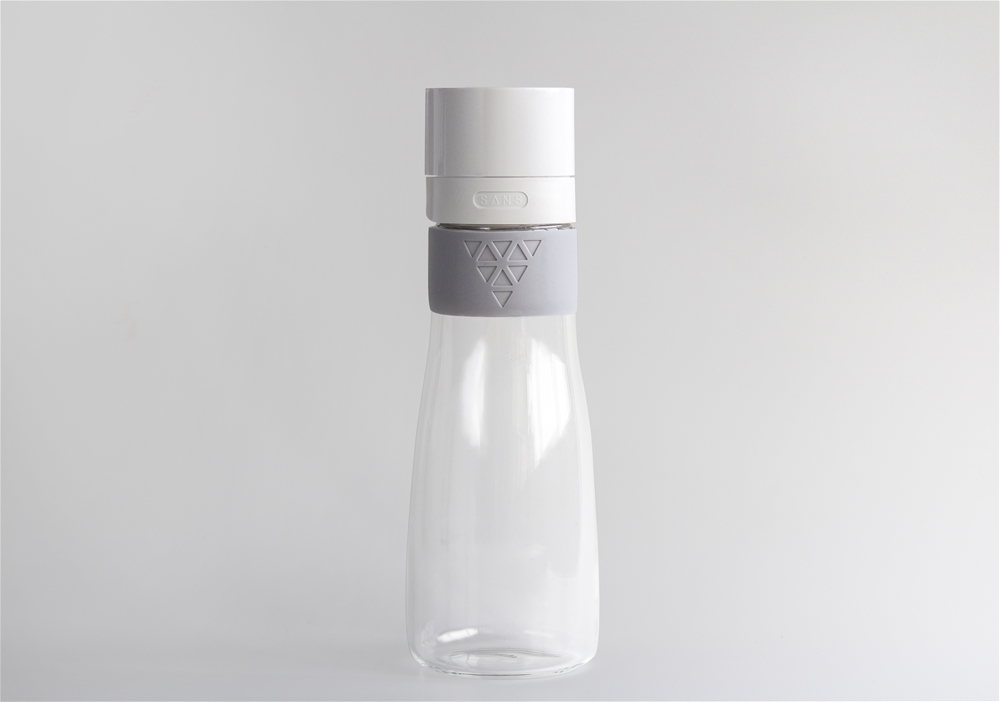 XL Smoothie e Shake Salvando Garrafa de Vidro Geleira Cinza - 32 oz. SANS Bottle - Imagem 4
