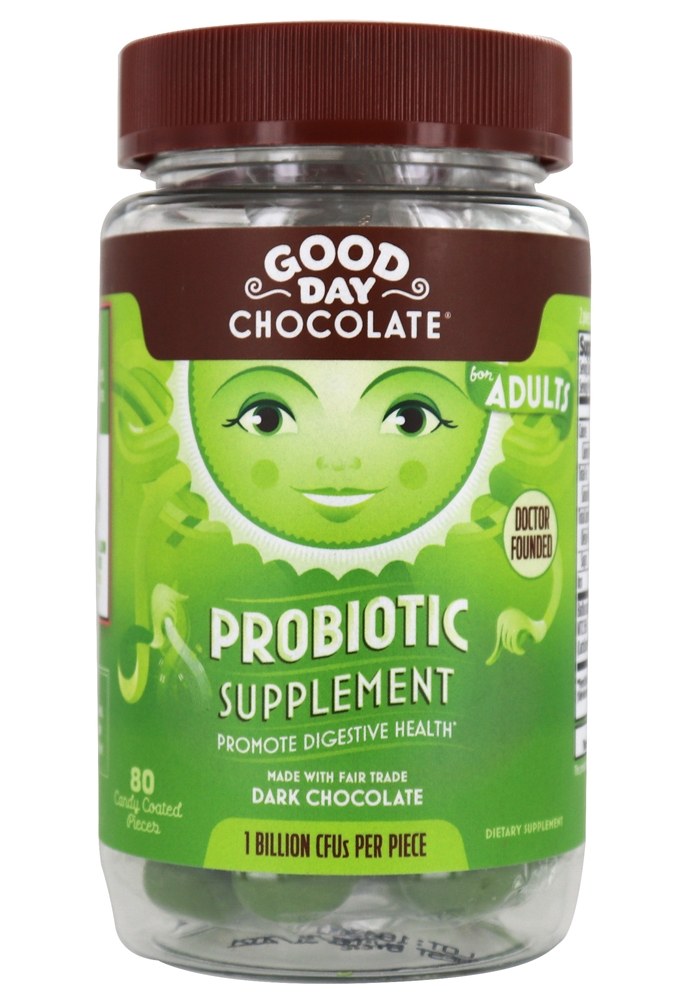 Suplemento probiótico para chocolate para adultos 2 bilhões de UFC - 80 Peça (s) Good Day Chocolate