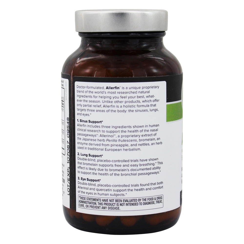 Allerfin Seasonal Allergy Support - 60 Cápsula (s) vegetal (s) Quality Of Life Labs - Imagem 3