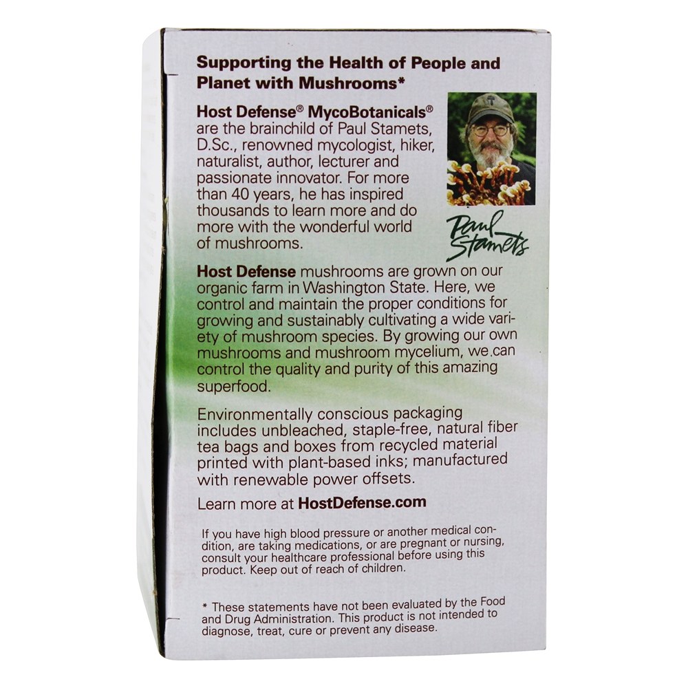 Myco Botanicals Hibiscus e Chá Verde - 16 Saquinhos de Chá Host Defense - Imagem 4