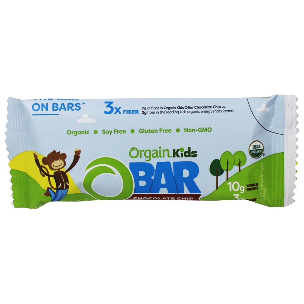 Microplaquetas de chocolate inteiras orgânicas da caixa de barra da energia da grão das crianças - 10 Barras Orgain - Imagem 3