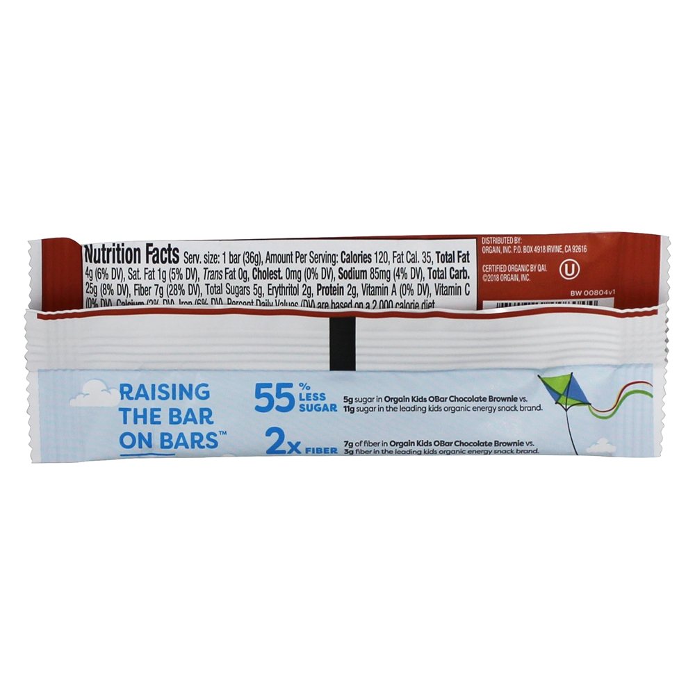 Barra de energia de grão integral orgânico Kids Chocolate Brownie - 1.27 oz. Orgain - Imagem 3
