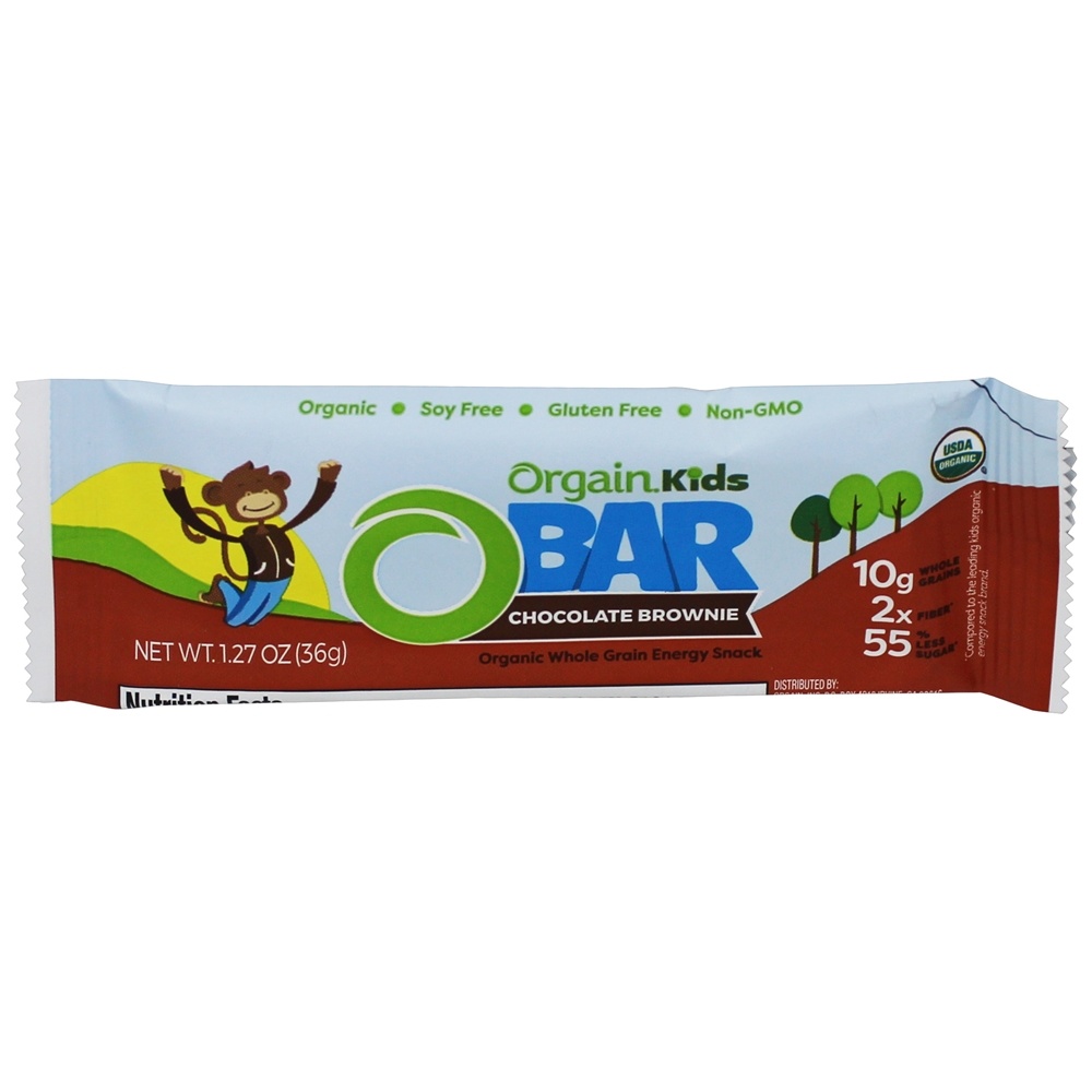 Brownie inteiro orgânico da barra da barra da energia da grão das crianças - 10 Barras Orgain - Imagem 3