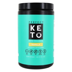 Comprar compota de proteína keto-friendly de colágeno em pó de baunilha - 11 oz. Perfect keto preço no brasil nutrição esportiva proteína de colágeno suplemento importado loja 25 online promoção -